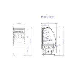 Кондитерская витрина PETRO OPEN 600 mm