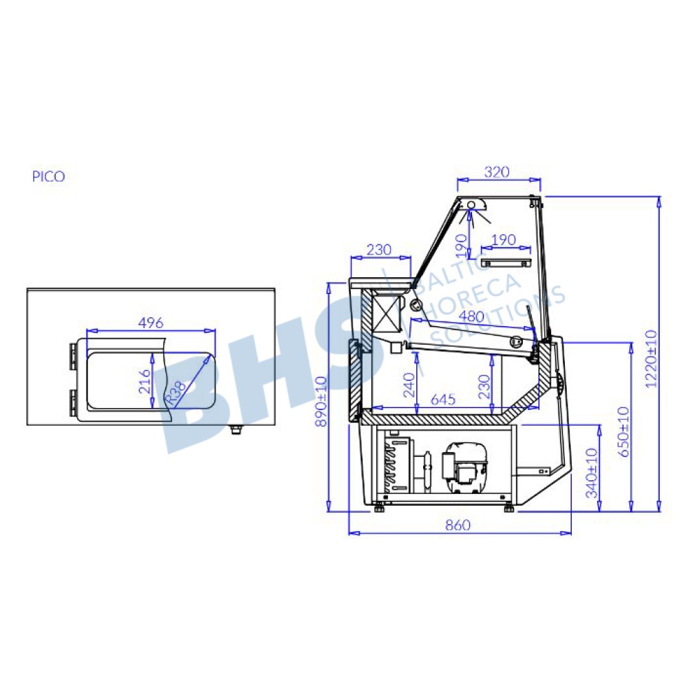 Vitrine froide PICO 1.62