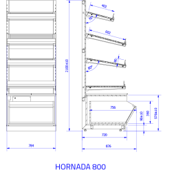 Полка HORNADA 800