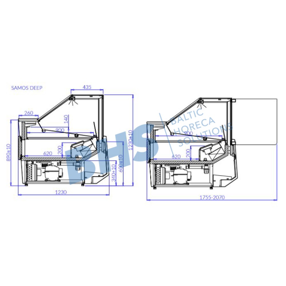 Cold showcase SAMOS DEEP 1.56 REMOTE