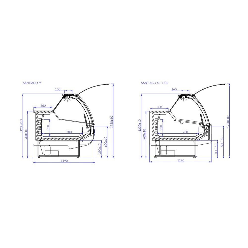 Šaldiklis – vitrina SANTIAGO M 2540 mm