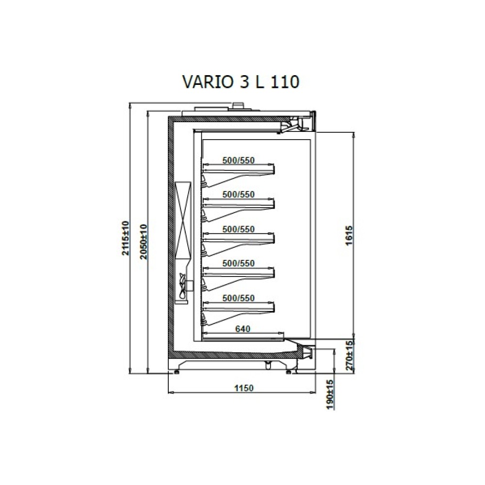 Холодная витрина VARIO 3 110L REMOTE с системой REMOTE Холодная витрина VARIO 3 110L REMOTE с системой REMOTE