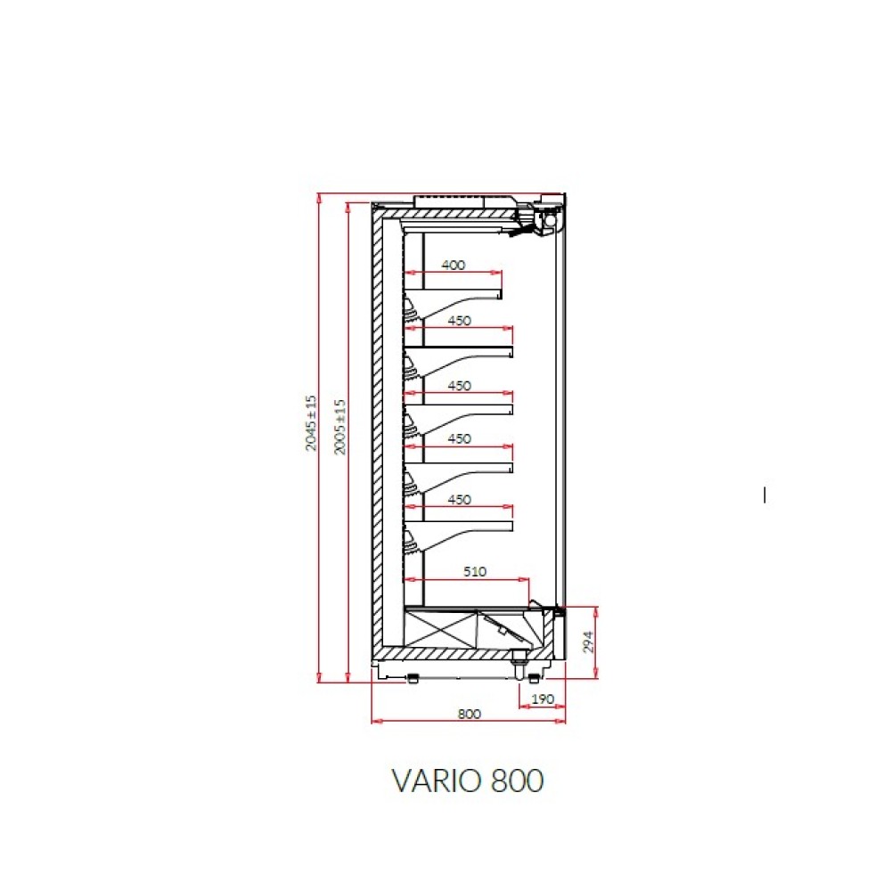 Витрина VARIO 1.88 80L REMOTE