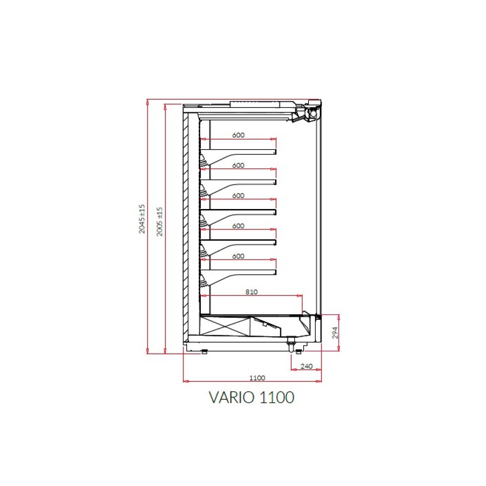 Витрина VARIO 1.88 110L REMOTE