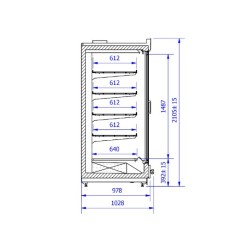 Šaldiklis VARIO M-L 1564mm REMOTE