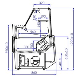 Холодная витрина PICO DEEP 0.98