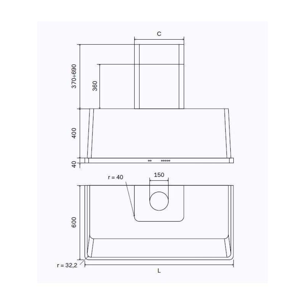 Cooker Hood Majestic AM70