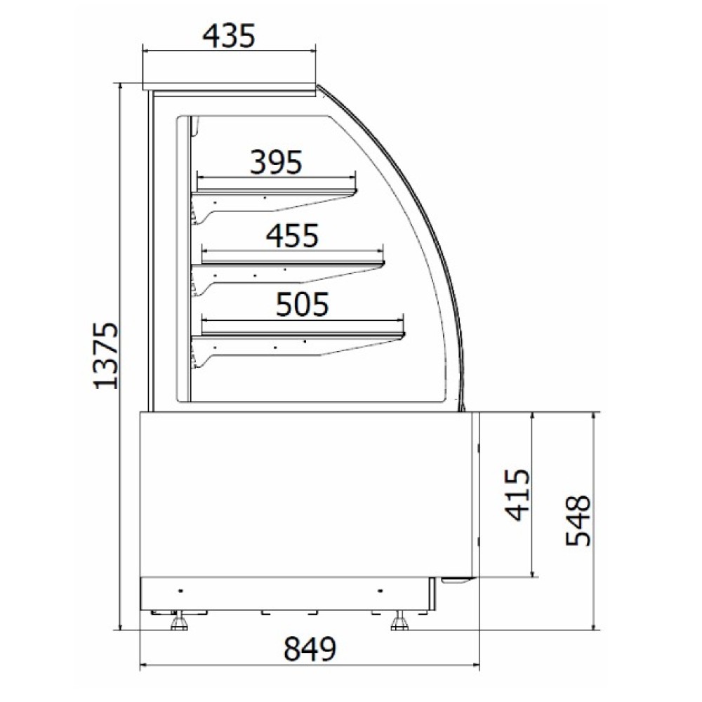 Neitrāla vitrīna Carmella NE 1345mm