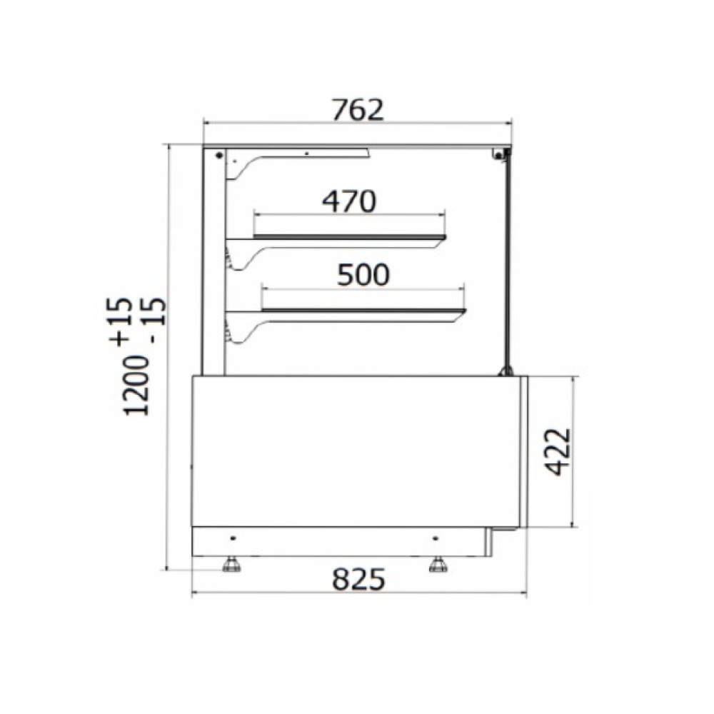 Confectionery showcase Lumina MINI 1380mm