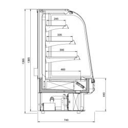 Горячая витрина TOSTI GR 600mm