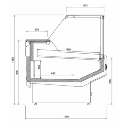 Vitrīna MODENA110 SP 1080mm