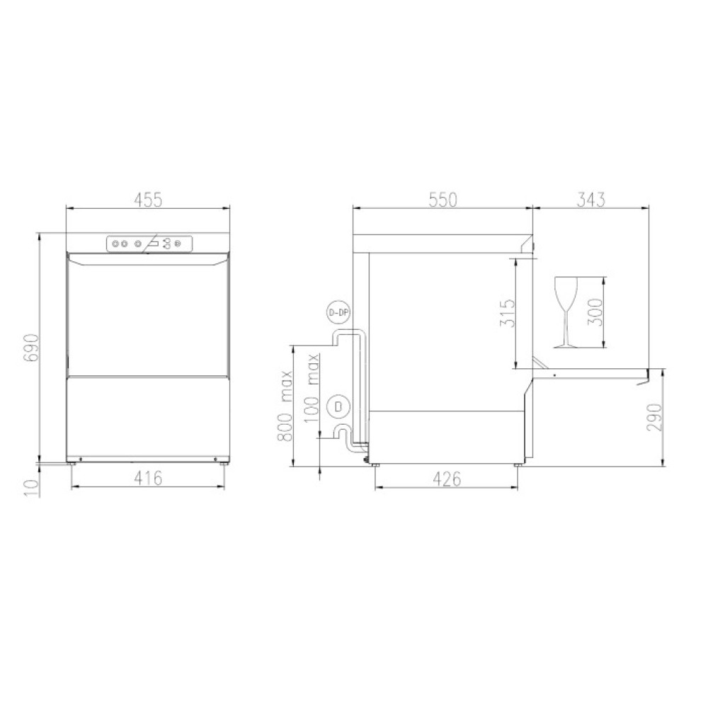 Lave-vaisselle pour verres FK 40 E