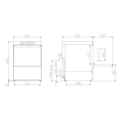 Dishwasher, 400x400mm, FK 40 LS