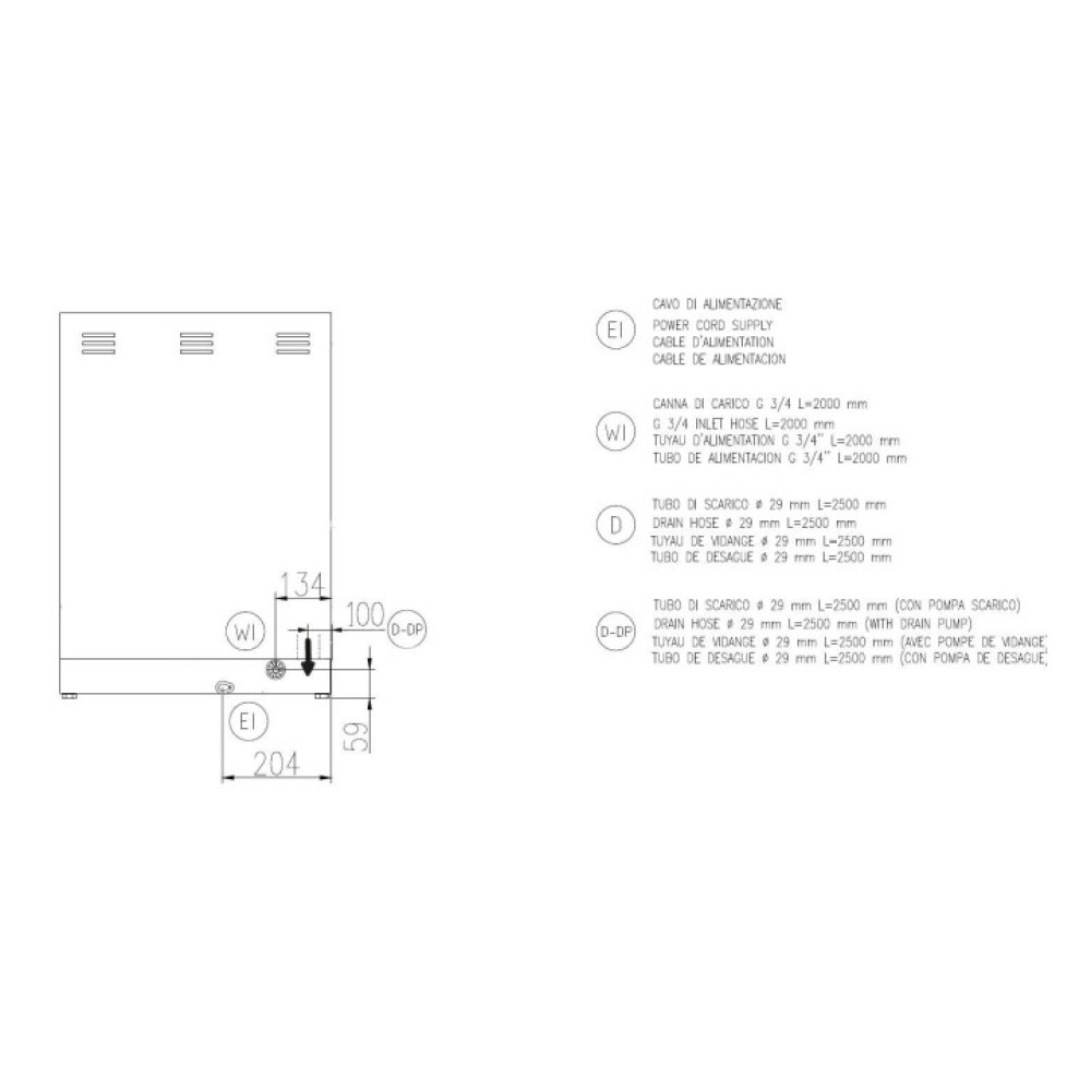 Lave-vaisselle, 400x400mm, SK 40E PRS SD