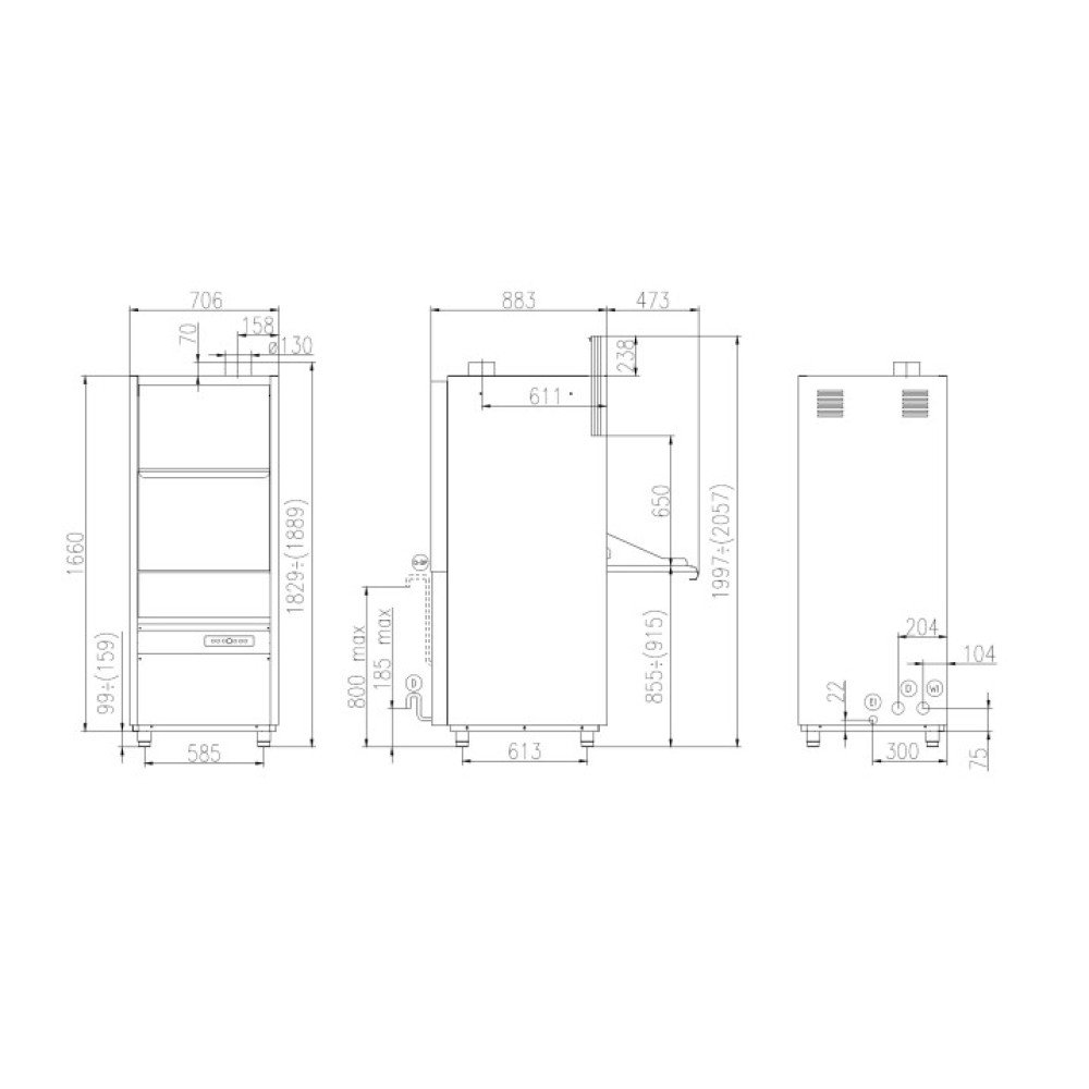 Lave-vaisselle, 565x690mm, UK 55/65 EASY PRS