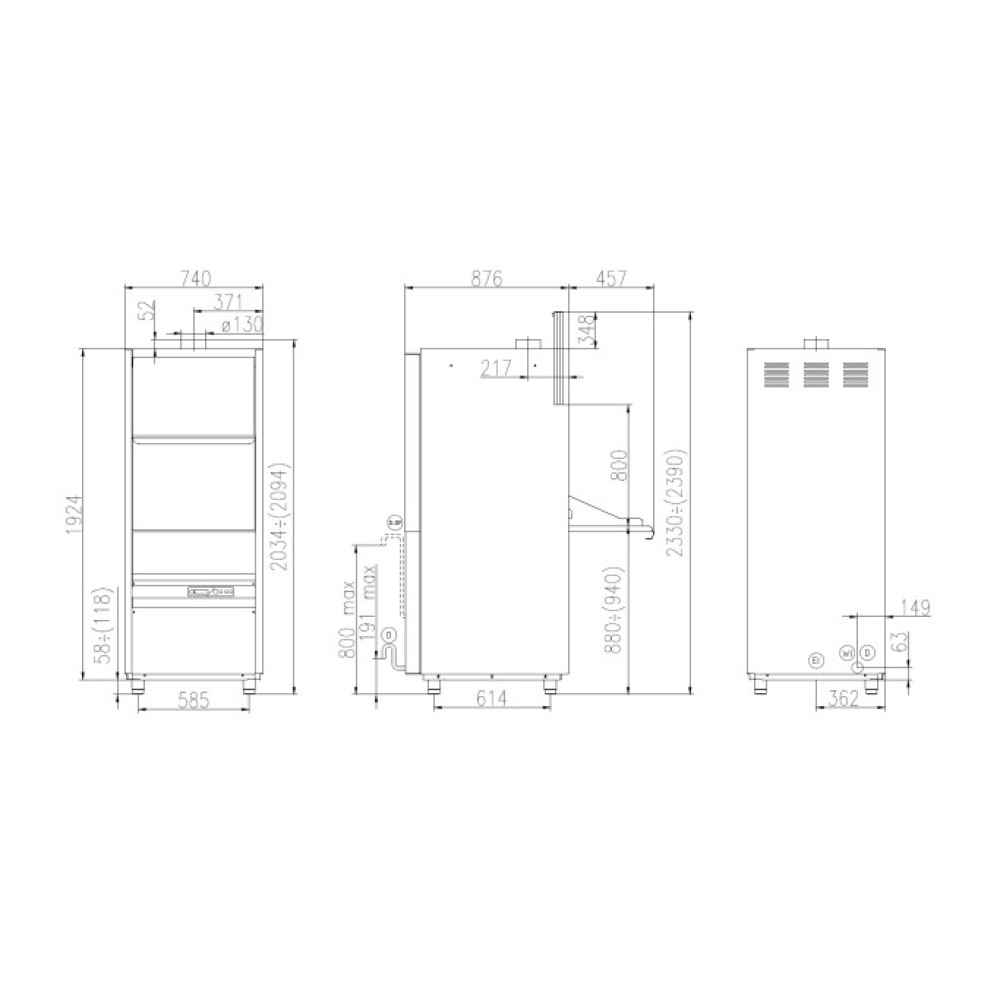 Dishwasher, 565x690mm, UK 55/80E PRS