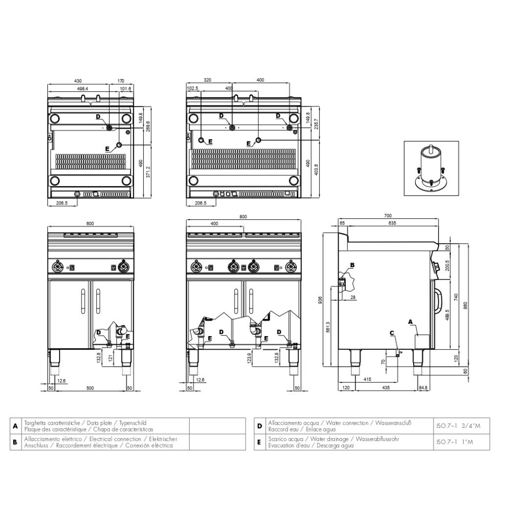 Electric pasta cooking machine 25 l CP-74ETX