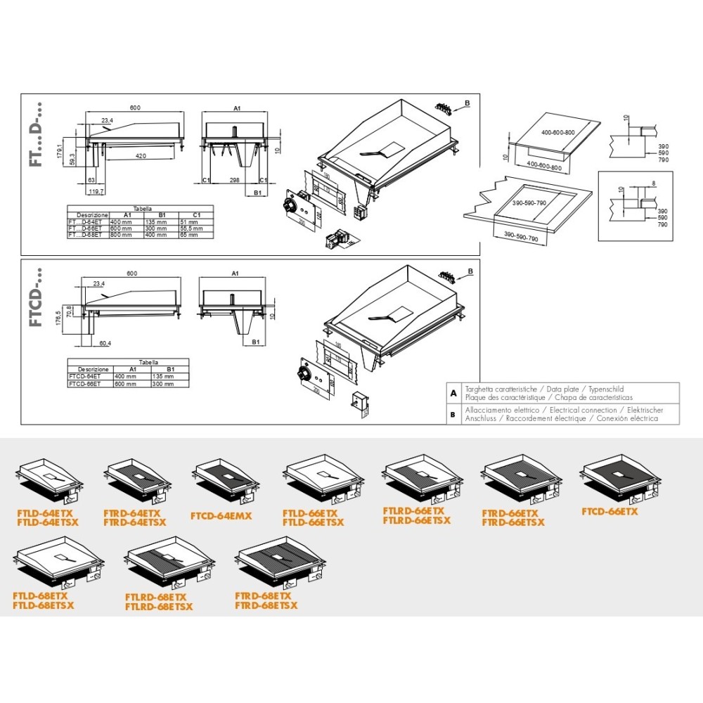 Electric fry-top FTLDR-66ETX