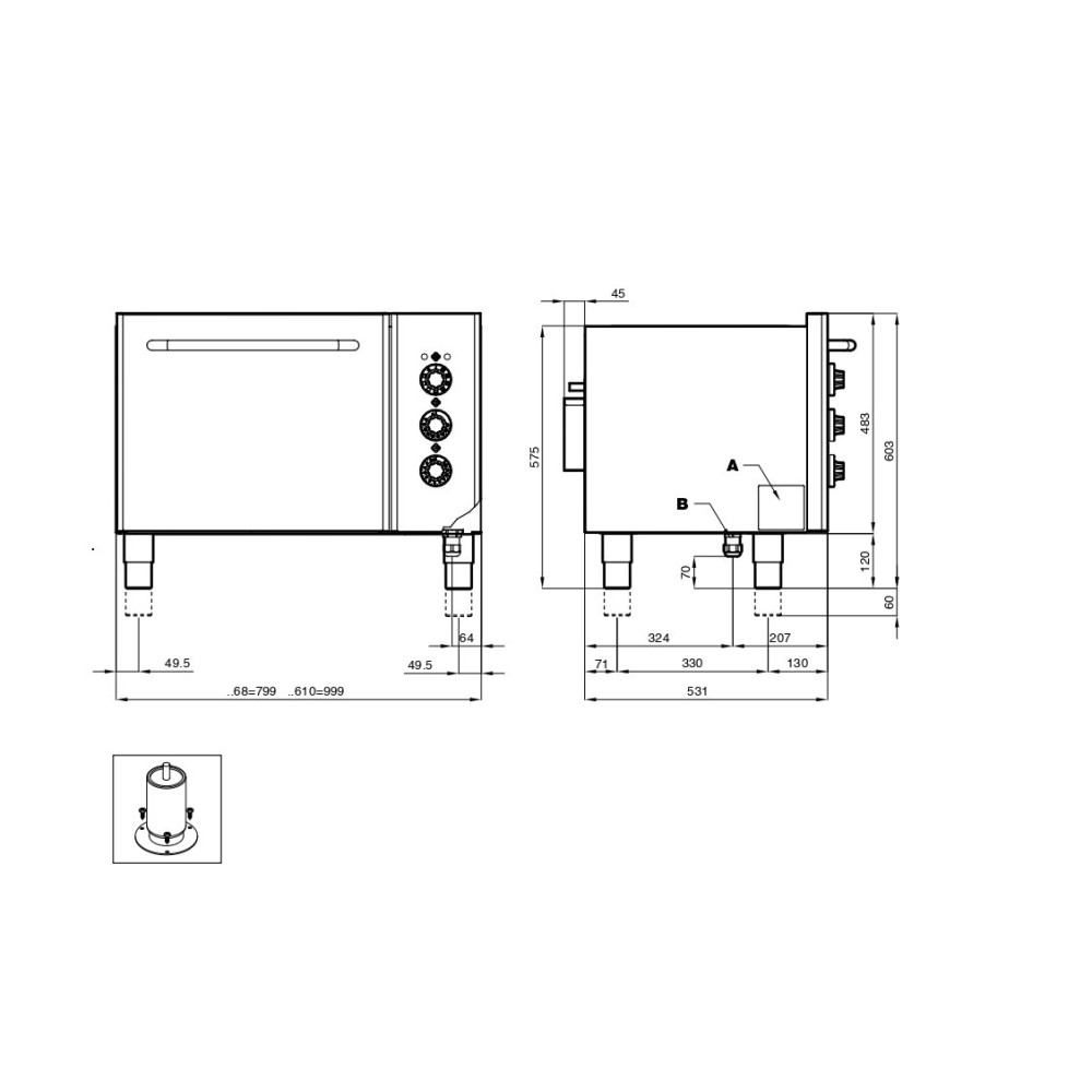 Daugiafunkcinė elektrinė orkaitė MFM-68EMX