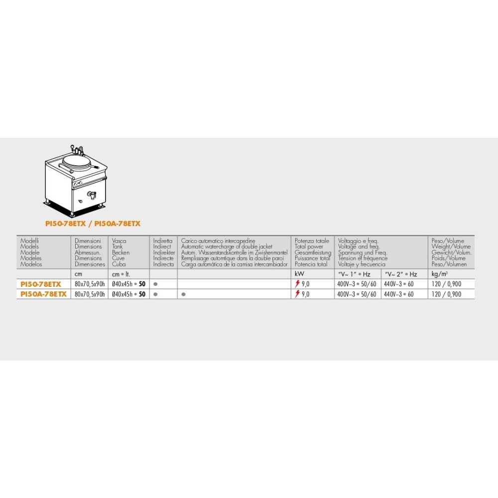 Elektrinis katilas 50 l PI50-78ETX