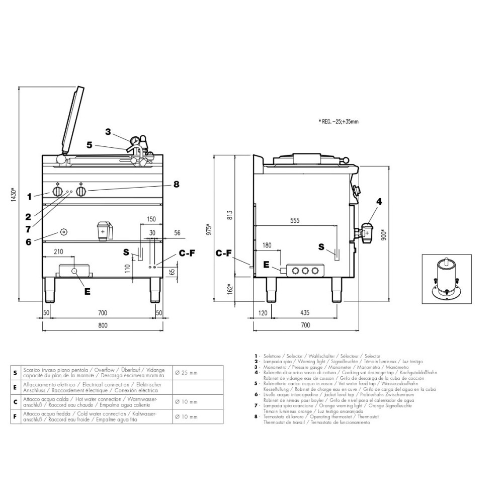 Elektrinis katilas 50 l PI50-78ETX