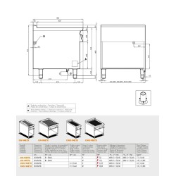 Electric grill on open cabinet CWK-98ET