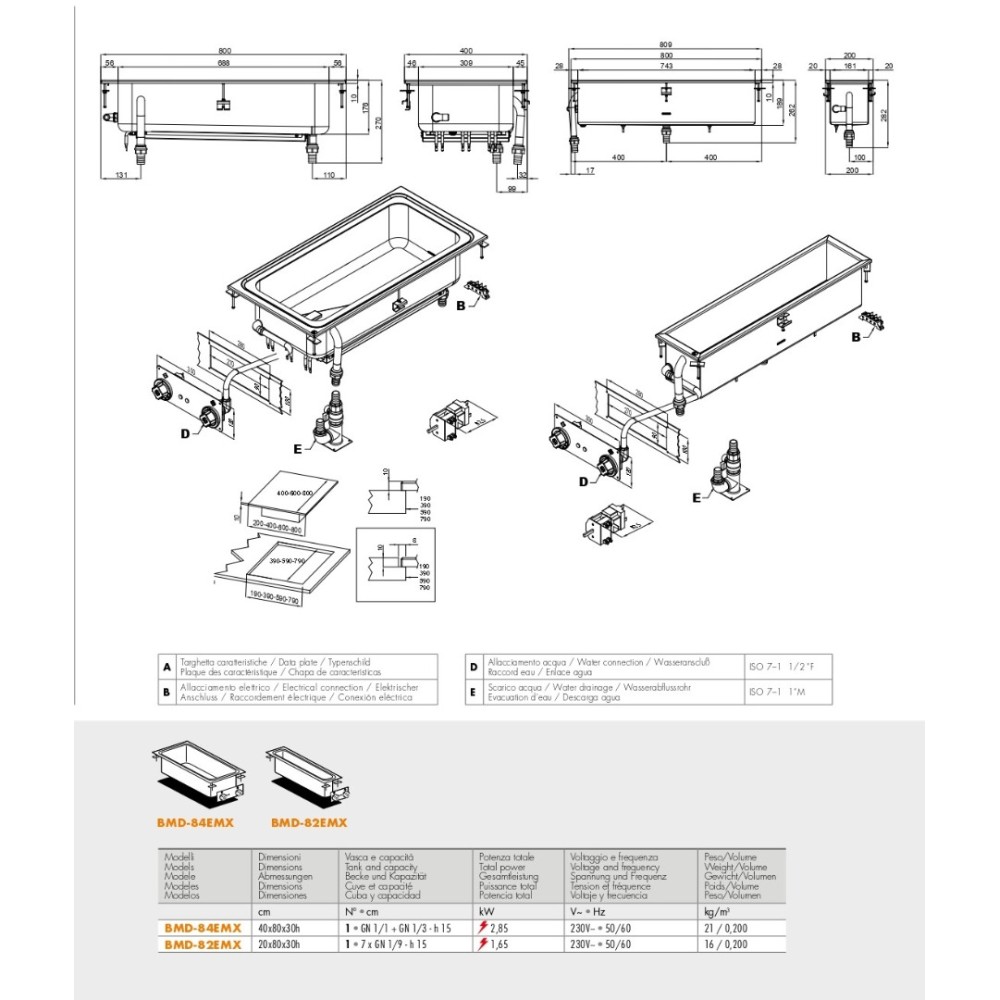 Fry dump singlephase with infra-red heater BSD-64EMX