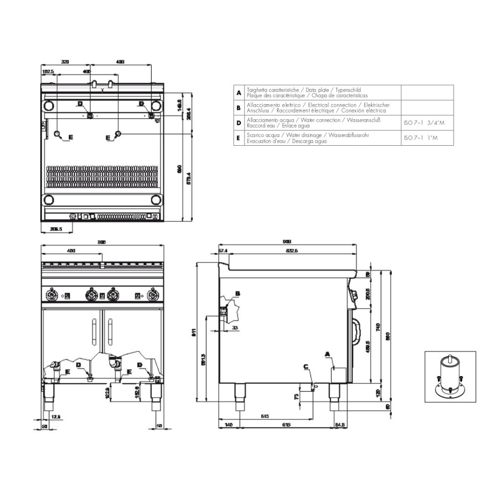 Electric pasta cooking machine  40 l CP-94ETX