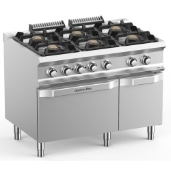 Gas stove 6 burners with electric oven DOMINA PRO 700