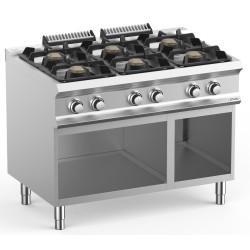 Gas stove 6 burners on open stand DOMINA PRO 700