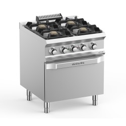 Gas stove 4 burners with electric oven DOMINA PRO 700