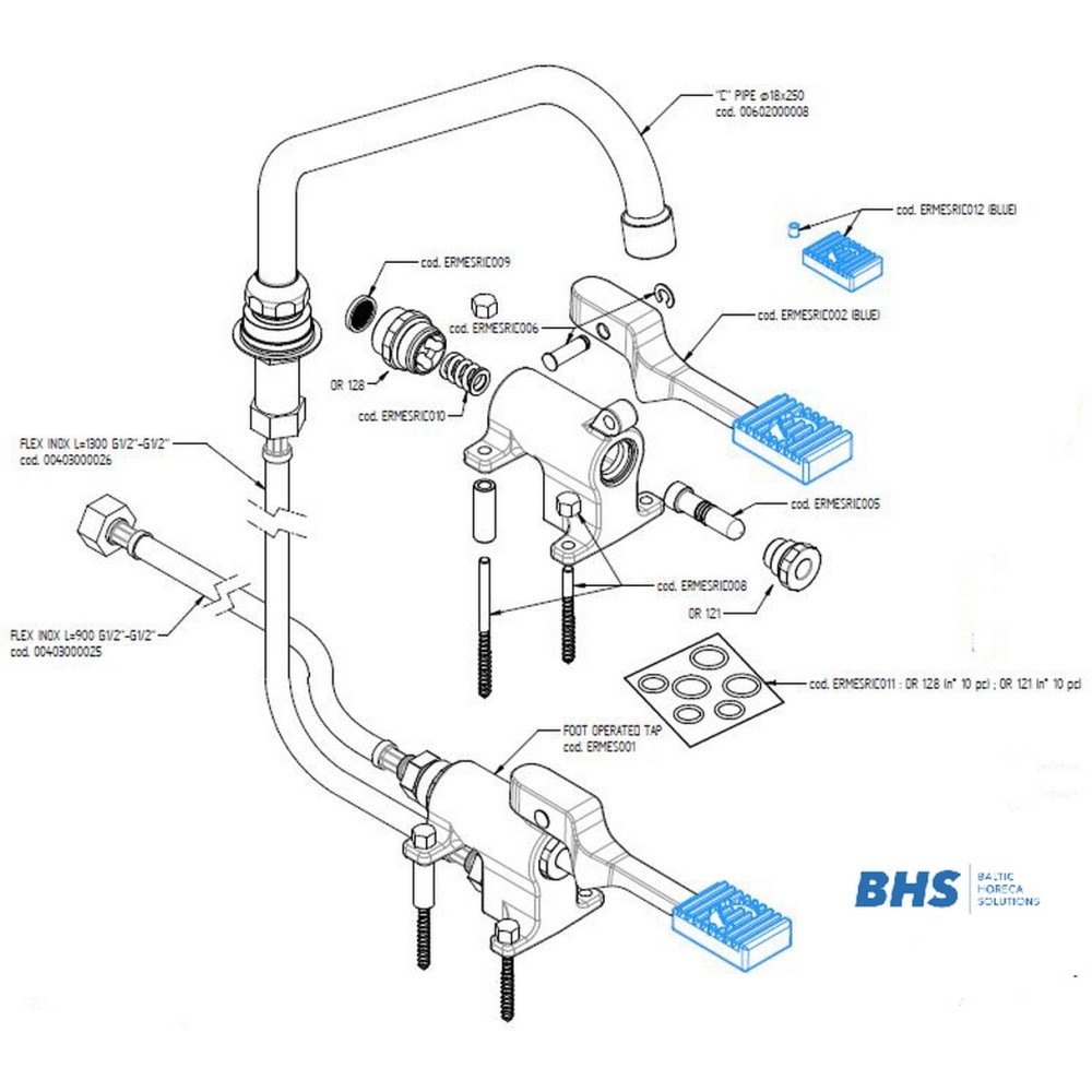 Water tap with pedal 001K