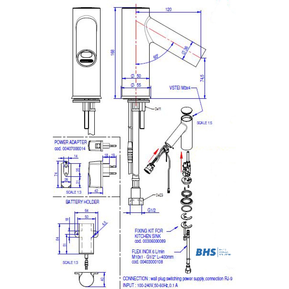 Robinet électronique S001/S