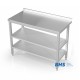 Metal table with two shelves 1500