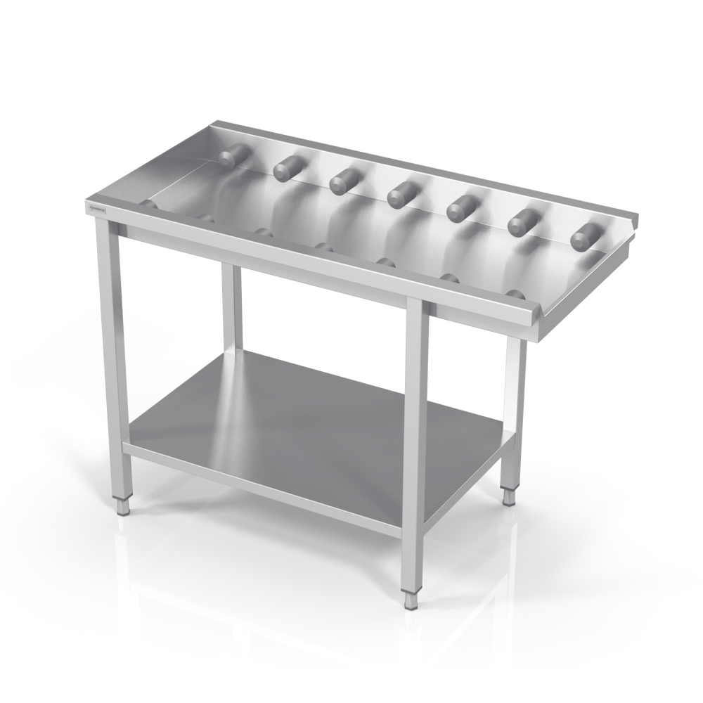 Table de Rangement pour Vaisselle avec Rouleau Intégré