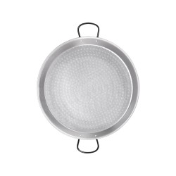 Paella pan from polished steel 80 cm