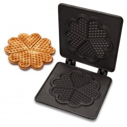 Heart waffle baking plate