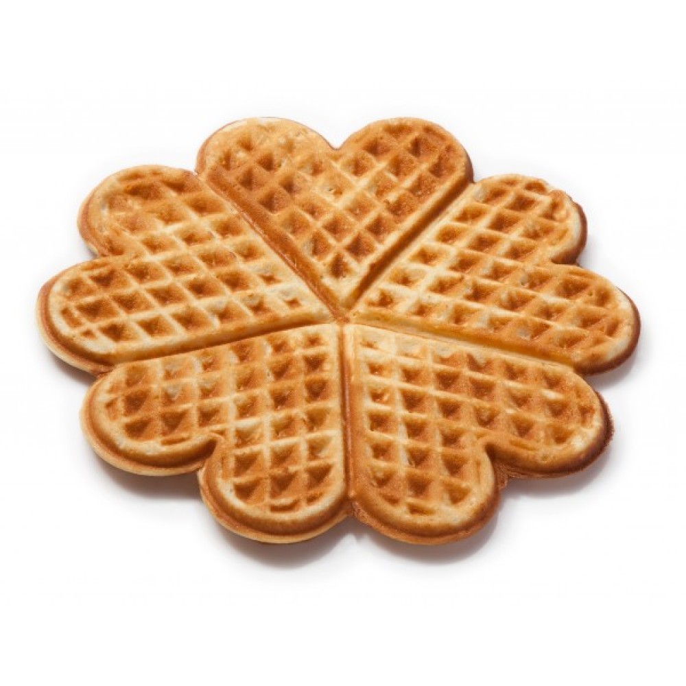 Heart waffle baking plate