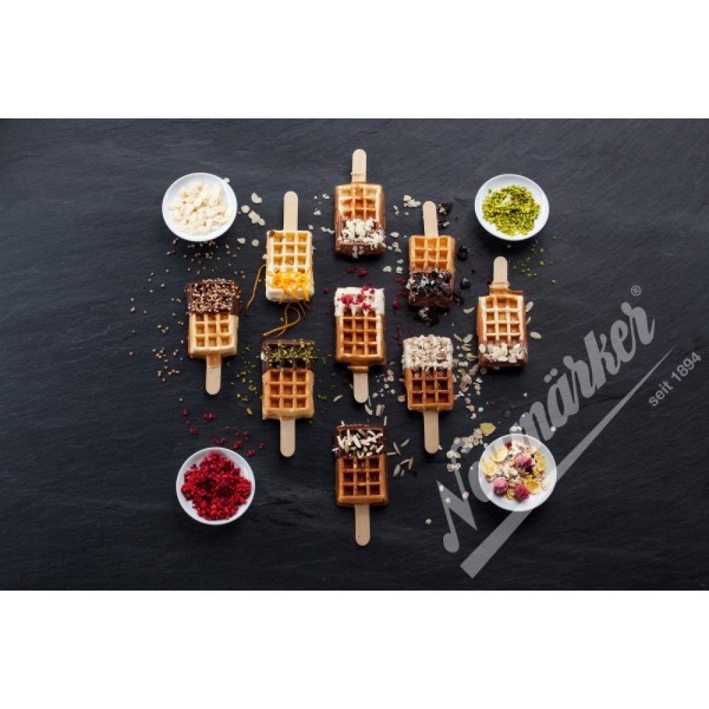 Waffle on a stick baking plate