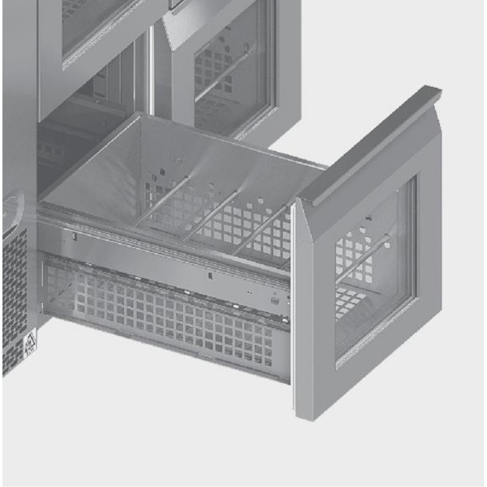 Backbar cooling counter 1 section