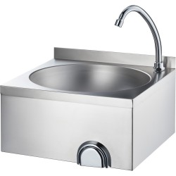 CONTACTLESS WASHBASIN WITH A KNEE SWITCH AND A TAP