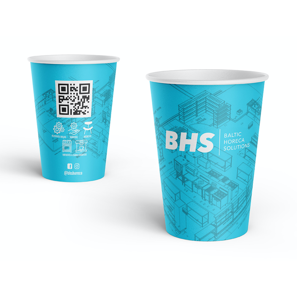 Single wall paper cup 220ml BHS