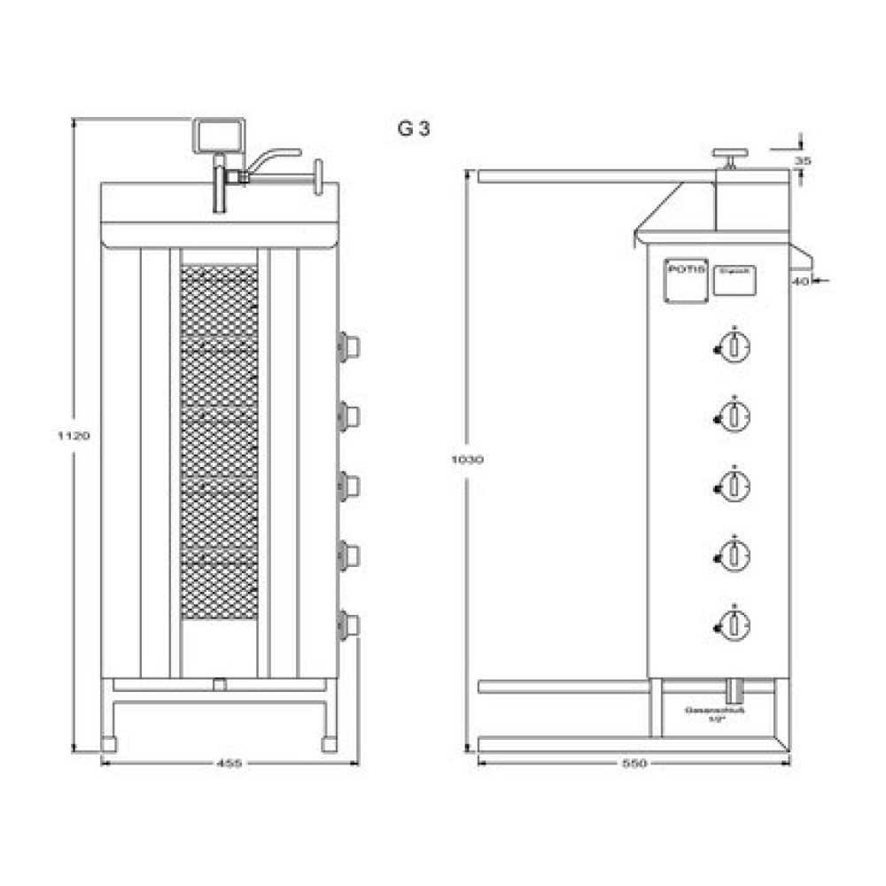 Гирос газовый G3 50kg