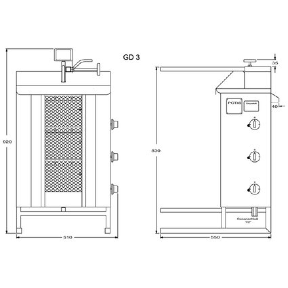 Gāzes giross GD3/S 40kg