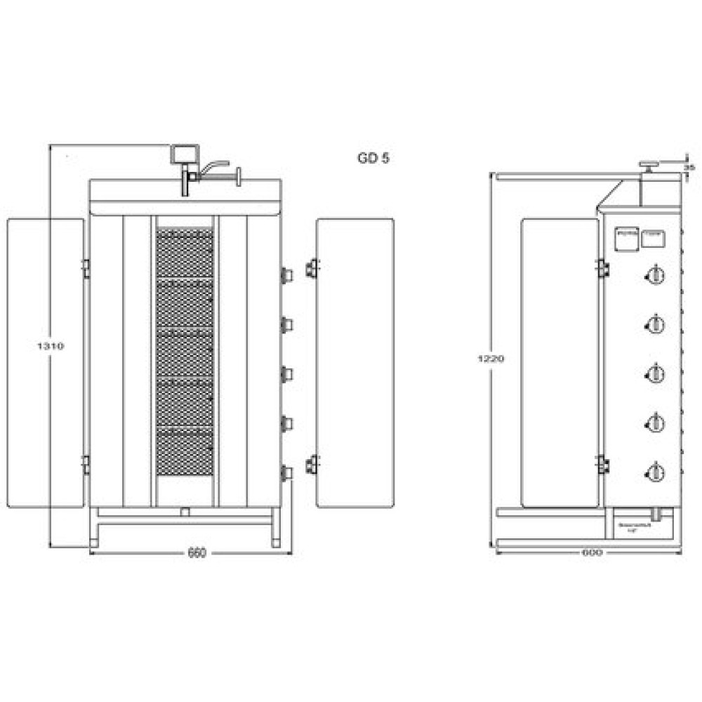 Гирос газовый GD5/S 120kg