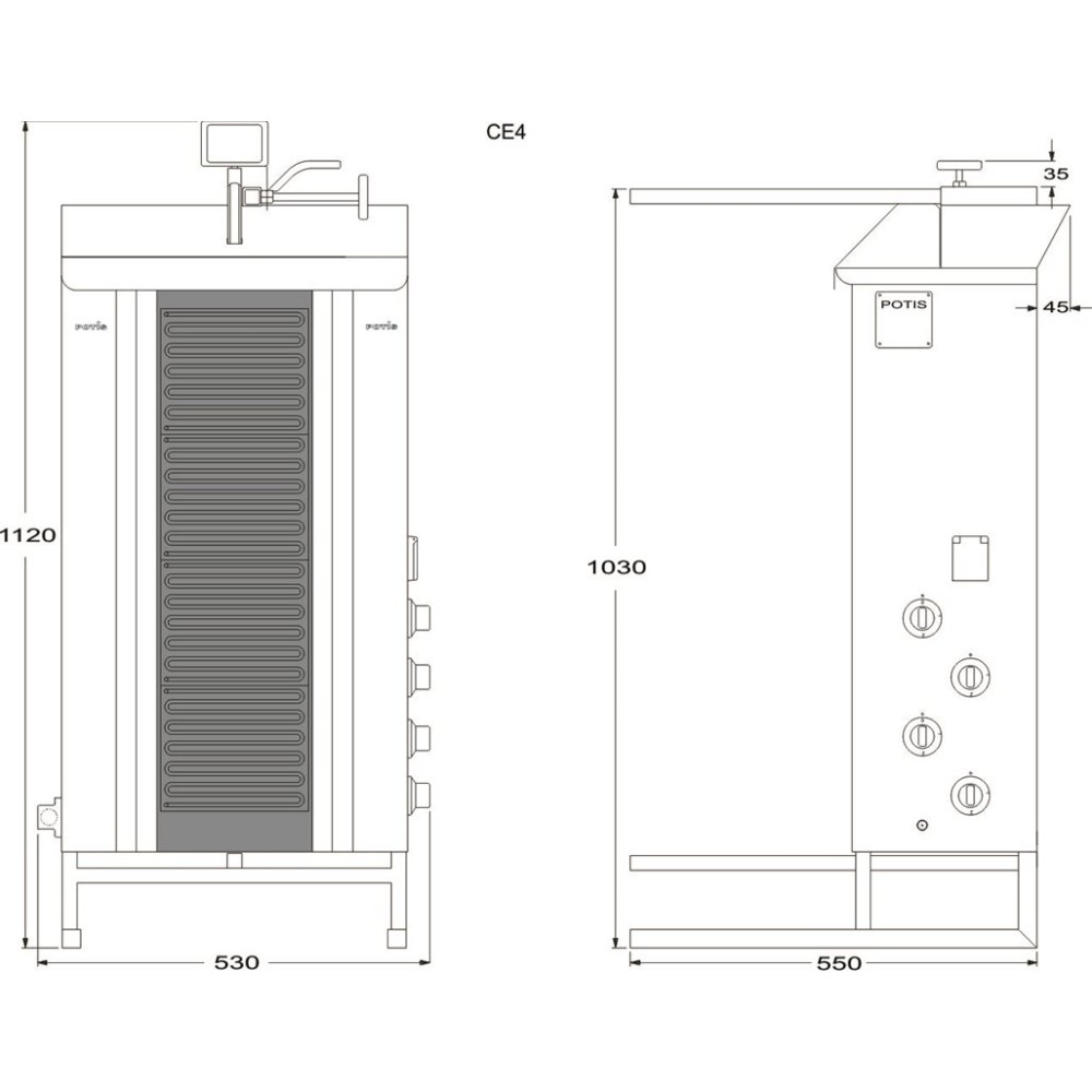 Elektrinis girosas CE4 70kg