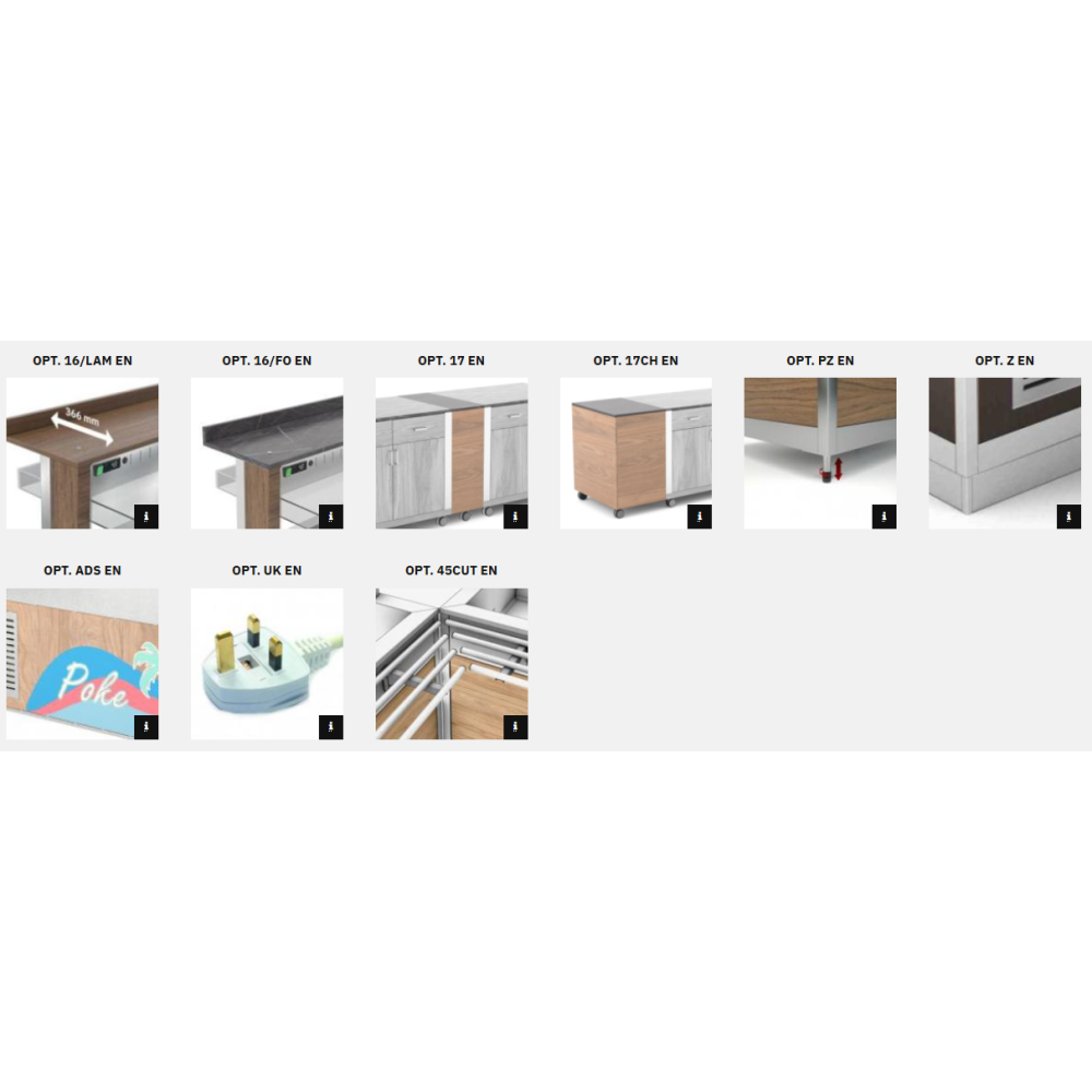 FAN-ASSISTED REFRIGERATED BUFFET ATHENA 5 RV/M