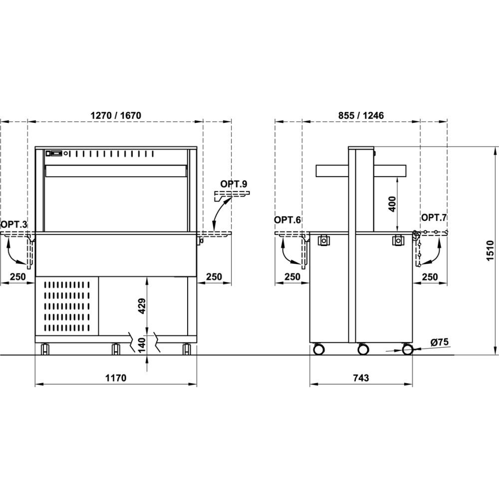 REFRIGERATED BUFFET ATHENA 3R