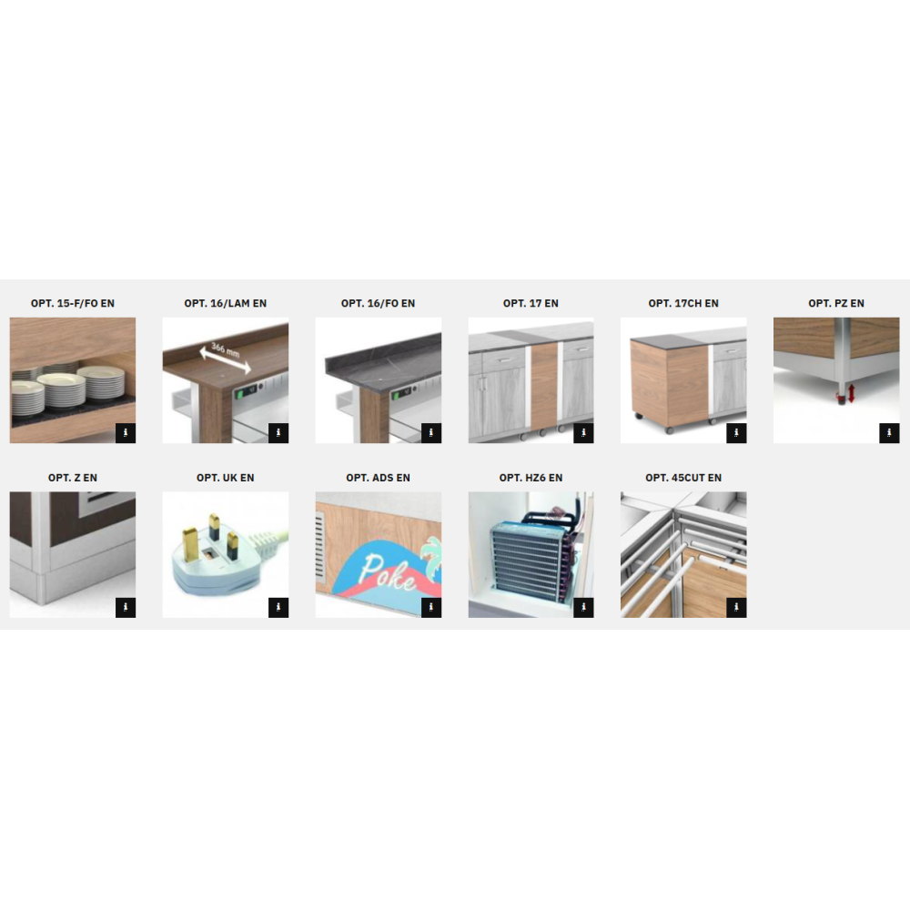 FAN-ASSISTED REFRIGERATED BUFFET ATHENA 4 RV/M