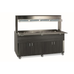 HEATED BUFFET WITH HEATING HALOGEN LAMPS ATHENA 4BM HALO